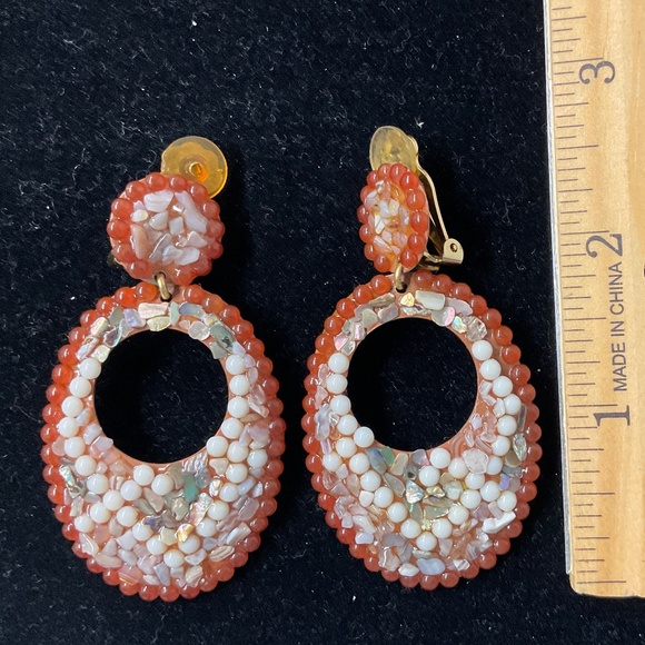 VTG 80's MICHELE SUGAR Clip Earrings and Pendant - Picture 6 of 7